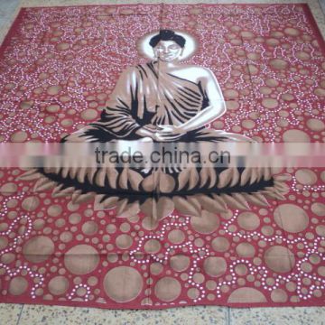 FLORECENT wholesale indian printed bedsheets buddha