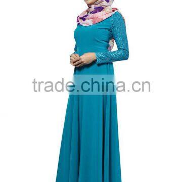 Wholesale Islamic Lace Sleeves Ethnic Muslim Dress photo-4