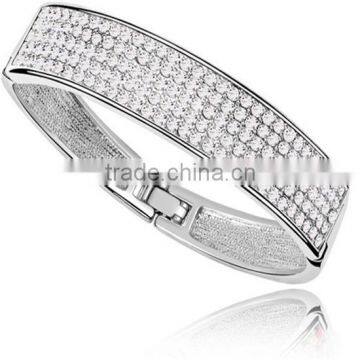 Elegant Women Hand Jewelry Plated Gold Tube Bangle photo-4