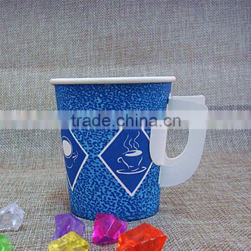 7oz disposable coffee hot drink paper cup with handle in anhui china