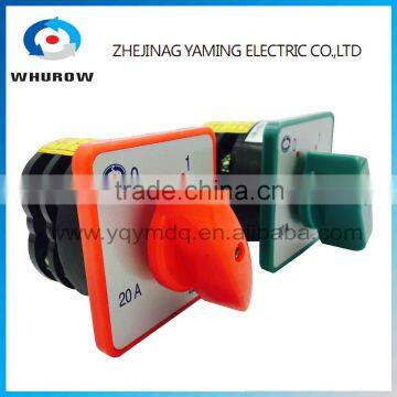 Changeover rotary cam universal switch HZ5-20/4 L03 two poles electrical low current 20A control machine silver contacts