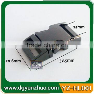 15mm Side release buckle for bag, meta side release buckle