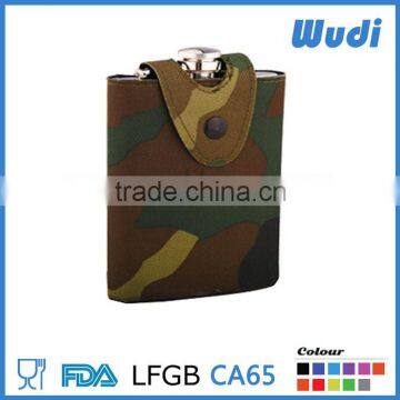 outdoor fishing hip flask with camouflage color ,good for man HF320