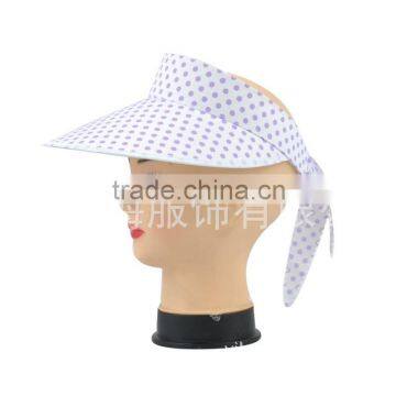 dot print plastic topless cap sun visor hat