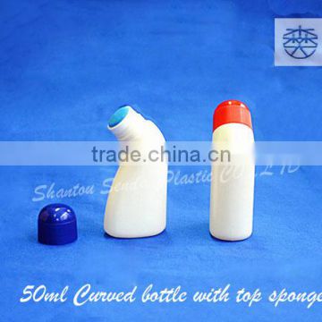 hot sale screw cap plastic lid top sponge bottle