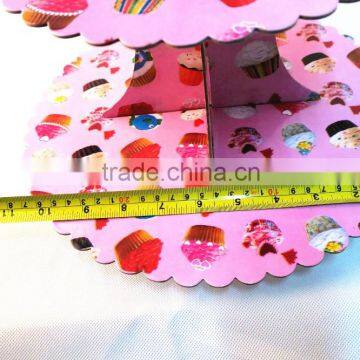 35cm High Fantasy 3 Tier Cardboard Cupcake Stands photo-4
