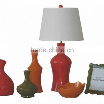 Hotel Decorative poly set 6 accessory and lamp group with UL