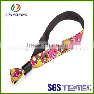 China Wholesale Custom New Premium Cotton Fabric Woven Novelty Festival Fitness Elastic Printing Wristband for Event or Party photo-2