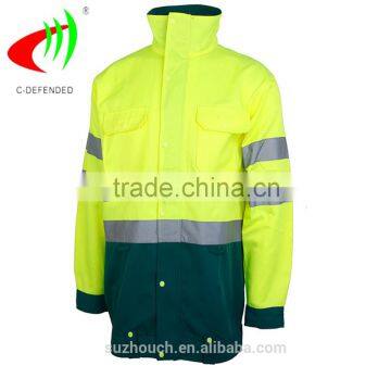 100 polyester hi vis windproof and waterproof jacket