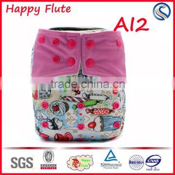 Wholesale Breathable Baby Nappies Happy Flute Ai2 Baby Reusable Cloth Diaper