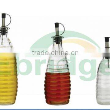 dispenser clear glass oil & vinegar & soy storage bottle