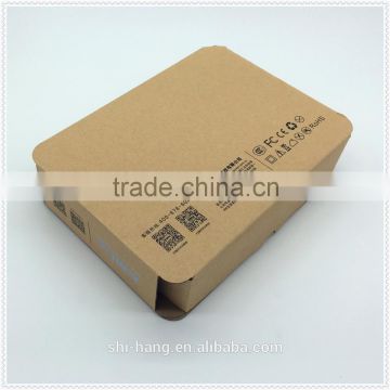 Quality color kraft pizza box type paper box packaging with logo sliver foil stamping