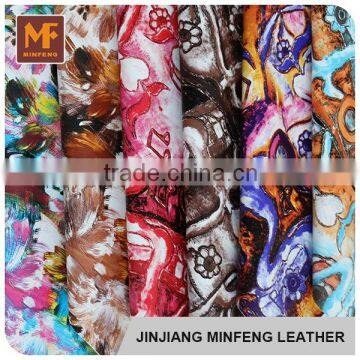 Embossed high quality china abstract pattern eco friendly pu leather