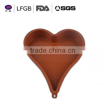 Hot sale fashionable customized top quality heart shape silicone cake molds