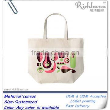 OEM printed cotton canvas bag printing