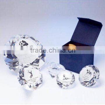 Wholesale custom blank clear 3d Laser Engraving Crystal Glass Diamond cutting cube Paperweight for gift items