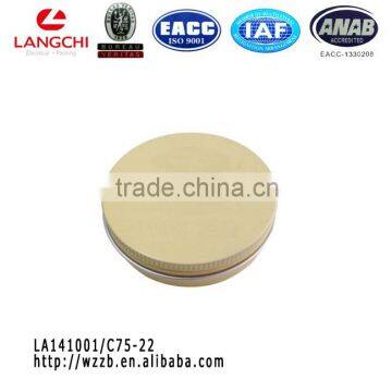 Silver tin box, round