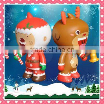 Best selling plastic cartoon christmas gifts, soft pvc plastic custom cartoon doll for festival promotional gift,christmas gift