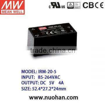 Mean well 20w 5v single output power supply/20W Single Output Encapsulated Type