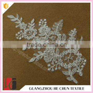 HC-2161-1 Hechun Latest Fashion Flower Shape Sequin Lace Applique Embroidery photo-5