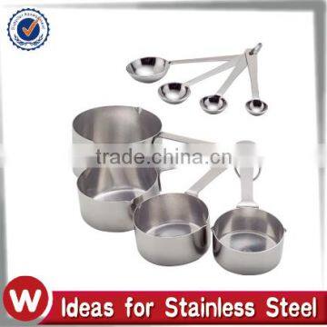 8 Pcs Set Stainless Steel Measuring Cup and Spoon