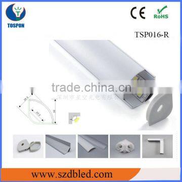 Waterproof 3mm Thickness PC Diffused Cover LED Strip Aluminum Profile For Floor Quality Choice