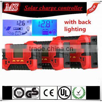 40A PWM LCD Dual USB Solar Panel Battery Regulator Charge Controller 12/24V