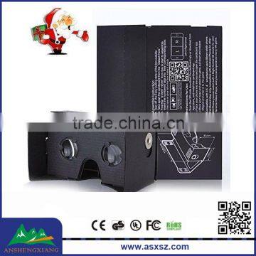 Google Cardboard 3D Glasses Black 2.0 Support OEM Logo 3D VR Glasses 3D VR Headest With Straps