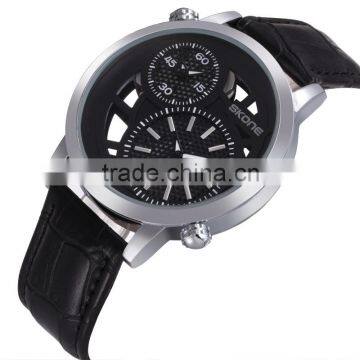 SKONE 9248 Hot Selling See Through Dual Time Zone 2014 Men Watches