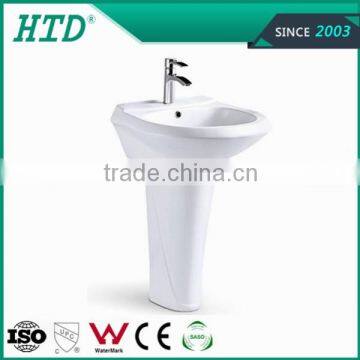 HTD-333 Ceramic pedestal bathroom sink