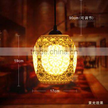 Vintage LED Pendant Light Blue White Porcelain Ceramic Loft Coffee Bar Restaurant Kitchen Lights photo-6