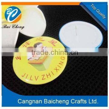 Promotional custom designing pin blank button badge wholesale tinplate badge in wenzhou with favourable price and good quality