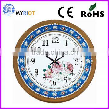 15 inch indoor beautiful flower clock