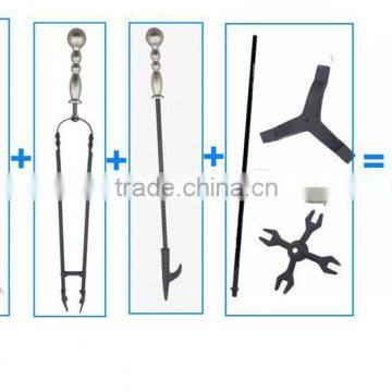 High Quality Steel 5 pcs Fireplace Tool Set