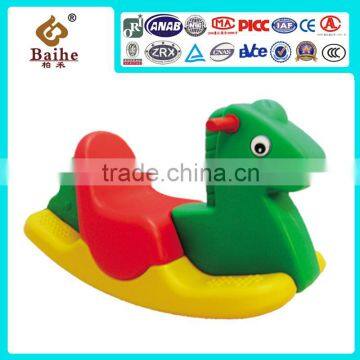 2016 Indoor Cheap HDPE Plastic Plush Rocking Horse Saddles