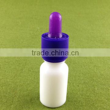 10ml white porcelain bottle for e-liquid with blue childproof&tamperproof cap manufacturer