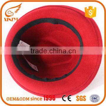 Custom Red Formal Hats Women Wool Felt Hat Feathers for Fedora Hats Supplier's Choice photo-6