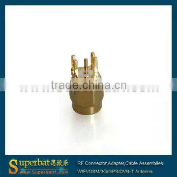 RP SMA End Launch Plug vertical pcb mount connector