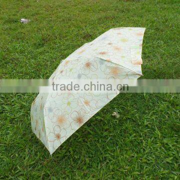 6K Lady Kid Flower Auto 3-folding Umbrella