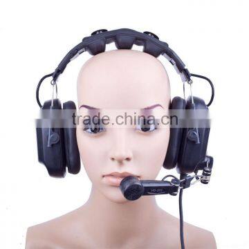 HD-202 Dual Ear noise cancellation function with microphone Intercom headset for talk back system