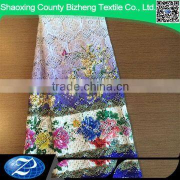 custom digital print fabric cord lace