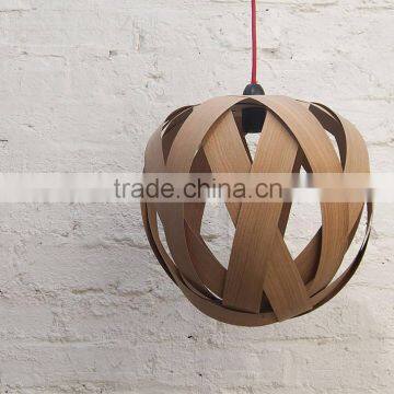 11.24-8 beautiful cherry ash or walnut wood A handmade Small Rosebud Wood Lampshade