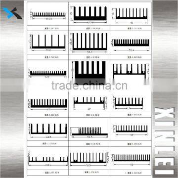 Aluminium Cooling Fin Extruded Aluminum Speaker Heat Sink 144X20MM photo-5
