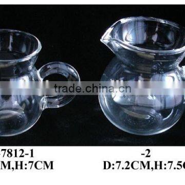 glass tea pot and cup