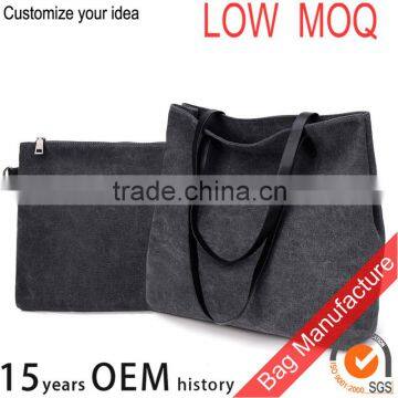 Custom Lady Tote Handbags With Leather Handle photo-5