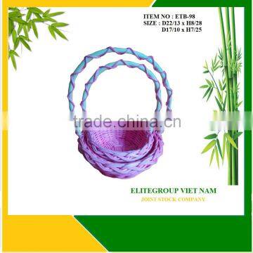 EliteGroup Wholesale flower set 2 with rattan flower basket