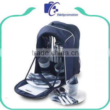 Wholesale insulated picnic backpack with tableware