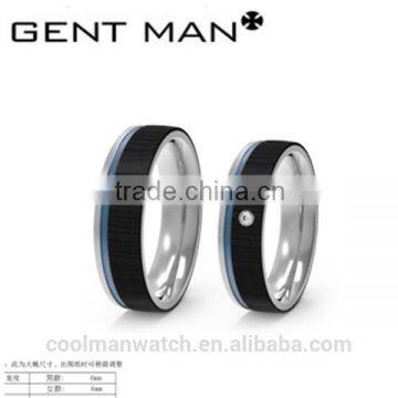 Wholesale Custom Stainless Steel Couples Engagement Wedding Rings photo-2