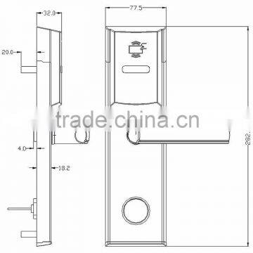 20% Save 304 Stainless Steel Rfid Card Security Handle Safe Electronic Digital Hotel Keyless Smart Lock photo-4