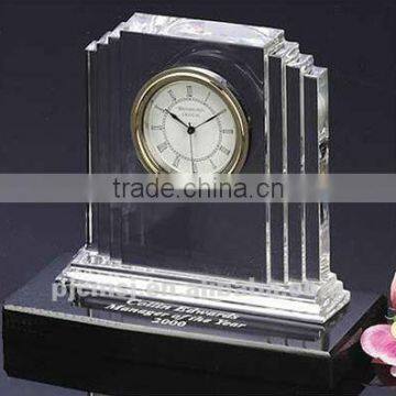 crystal table clock